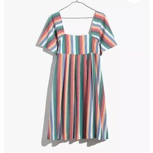 Madewell Square Neck Mini Dress in Festival Stripe
